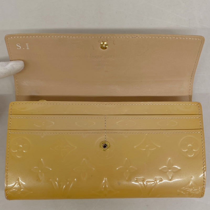 【6kd3998】ルイヴィトン 長財布 ヴェルニ ポルトフォイユサラ M91522 ローズフロランタン【中古】レディース
