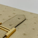 【6kd4009】エルメス 長財布 ベアンスフレ オーストリッチ パルシェマン ゴールド金具 Z刻印【中古】メンズ レディース ユニセックス