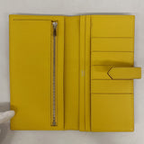 【6kd4010】エルメス 長財布 ベアンスフレ ヴォーエプソン ジョーヌアンブル シルバー金具 D刻印【中古】