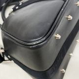 【6kd4031】クリスチャンディオール ハンドバッグ ハードコア レザー ブラック シルバー金具 2wayバッグ【中古】レディース