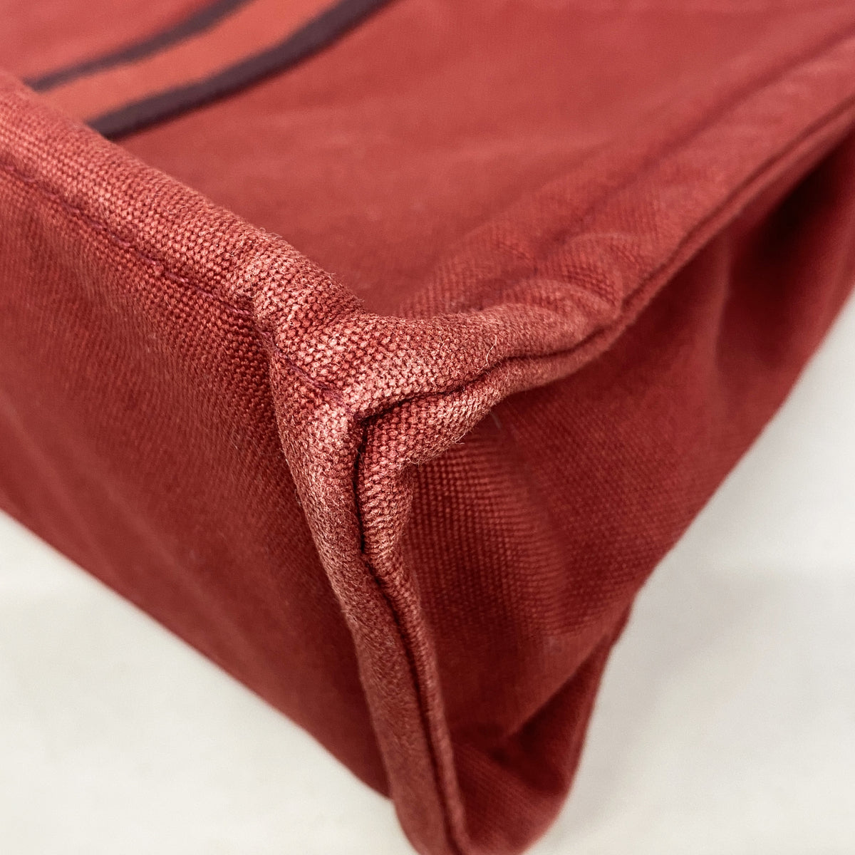 【6kd4039】エルメス トートバッグ フールトゥMM キャンバス レッド シルバー金具【中古】レディース