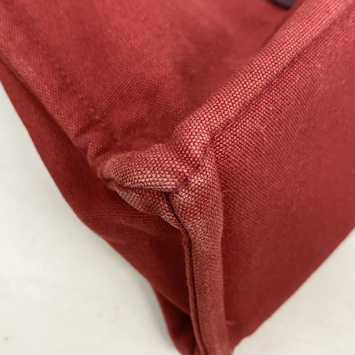 【6kd4039】エルメス トートバッグ フールトゥMM キャンバス レッド シルバー金具【中古】レディース