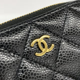 【6kd4040】シャネル コインケース マトラッセ キャビアスキン ブラック ゴールド金具【中古】メンズ レディース ユニセックス
