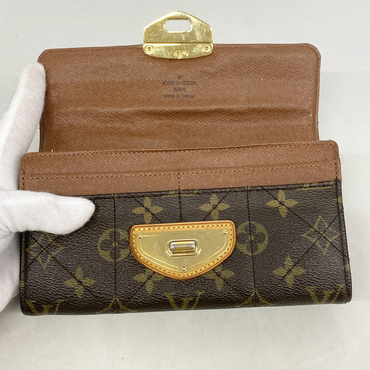 【6kd4047】ルイヴィトン 長財布 モノグラム･エトワール ポルトフォイユサラ M66556 ブラウン【中古】レディース