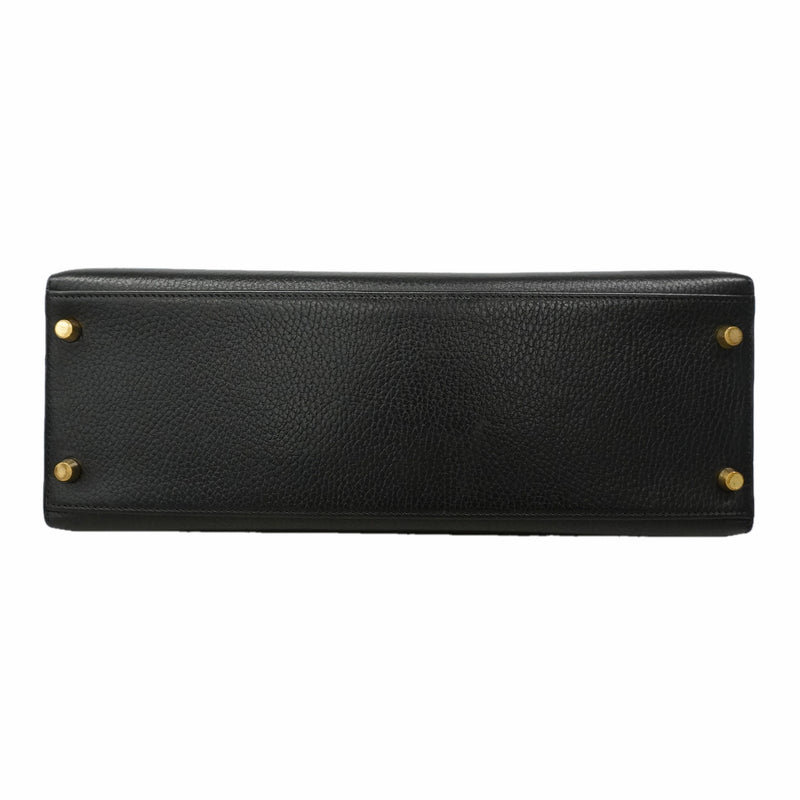 【6kd4049-h】エルメス ハンドバッグ ケリー32 アルデンヌ ブラック ゴールド金具 □C刻印 2wayバッグ【中古】レディース