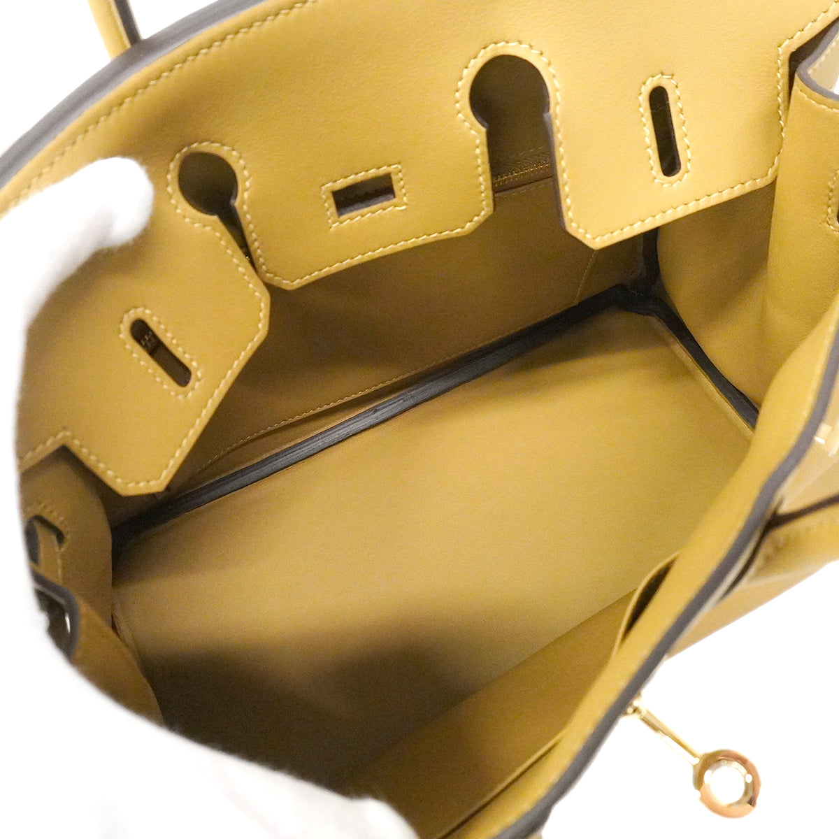 【6kd4050-g】エルメス ハンドバッグ バーキン25 スイフト デュンヌ ゴールド金具 G刻印【中古】レディース