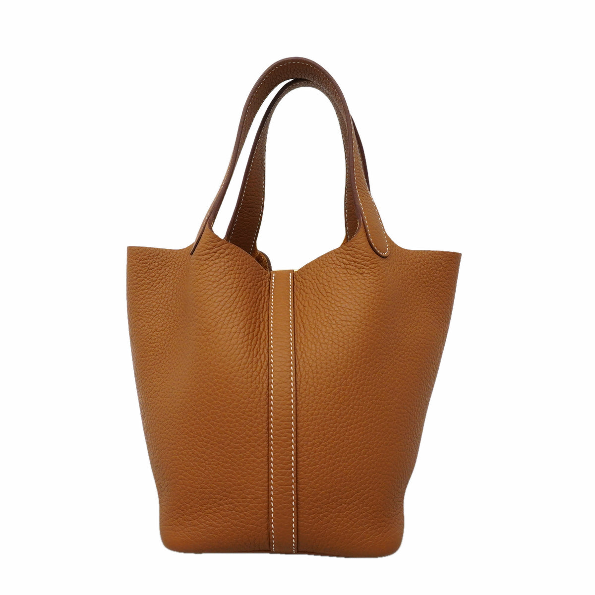 【6kd4132-h】エルメス ハンドバッグ ピコタンロックPM トリヨンクレマンス ゴールド ゴールド金具 K刻印【中古】レディース
