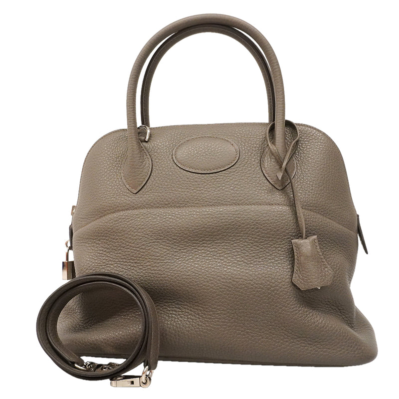 【6kd4133-h】エルメス ハンドバッグ ボリード31 トリヨンクレマンス エタン シルバー金具 A刻印 2wayバッグ【中古】レディース
