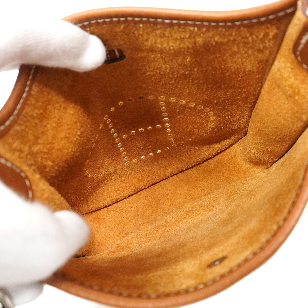 【6kd4134-h】エルメス ショルダーバッグ エヴリンTPM トリヨンクレマンス ゴールド シルバー金具 U刻印 2wayバッグ【中古】レディース