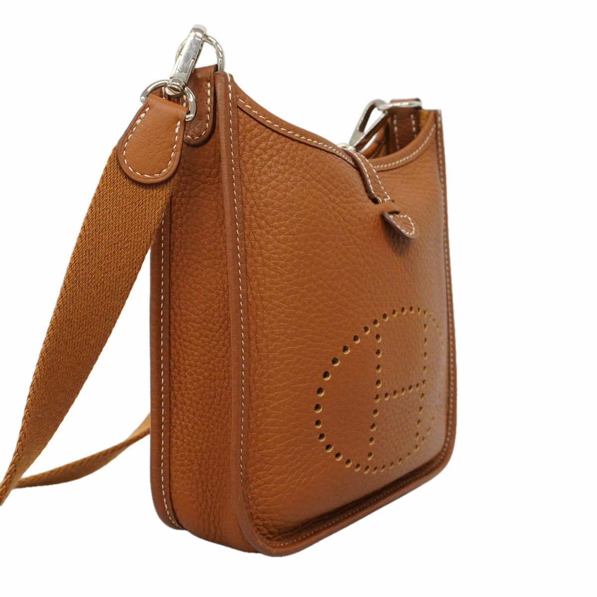 【6kd4134-h】エルメス ショルダーバッグ エヴリンTPM トリヨンクレマンス ゴールド シルバー金具 U刻印 2wayバッグ【中古】レディース