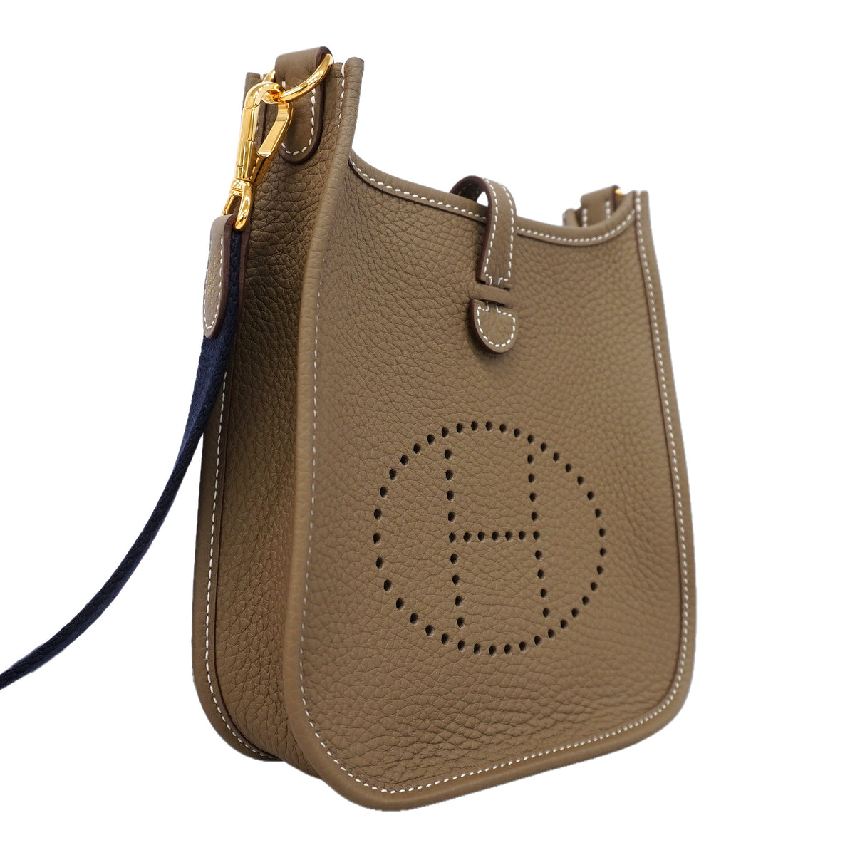 【6kd4135-h】エルメス ショルダーバッグ エヴリンTPM トリヨンクレマンス エトゥープ ゴールド金具 W刻印【中古】レディース