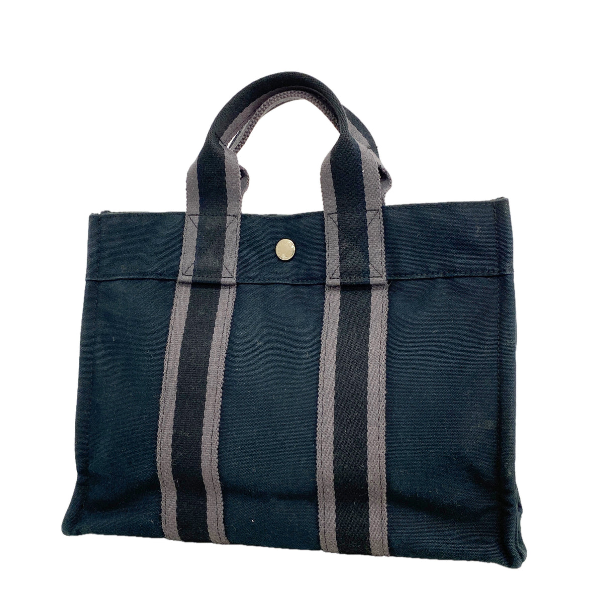 【6kd4148】エルメス トートバッグ フールトゥPM キャンバス ブラック シルバー金具【中古】メンズ レディース ユニセックス