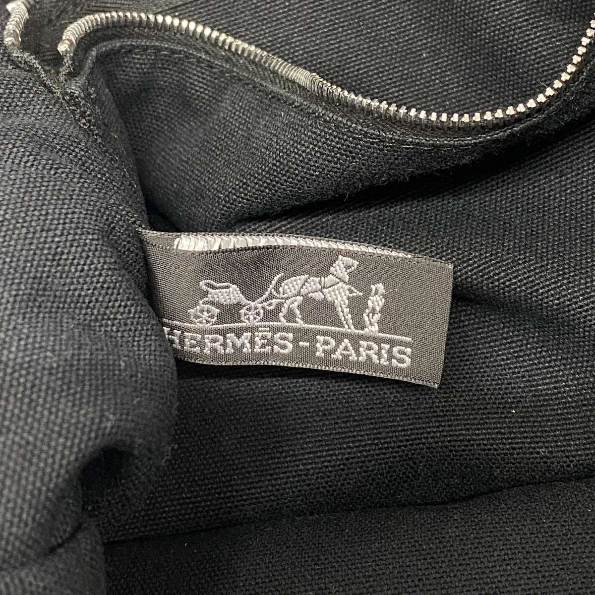 【6kd4148】エルメス トートバッグ フールトゥPM キャンバス ブラック シルバー金具【中古】メンズ レディース ユニセックス