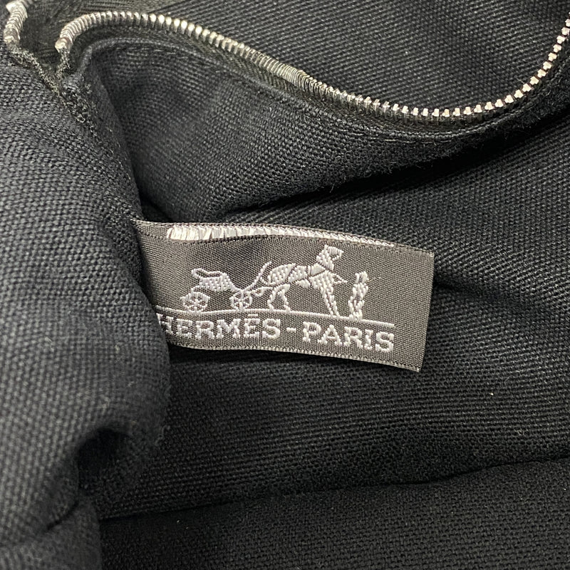 【6kd4148】エルメス トートバッグ フールトゥPM キャンバス ブラック シルバー金具【中古】メンズ レディース ユニセックス