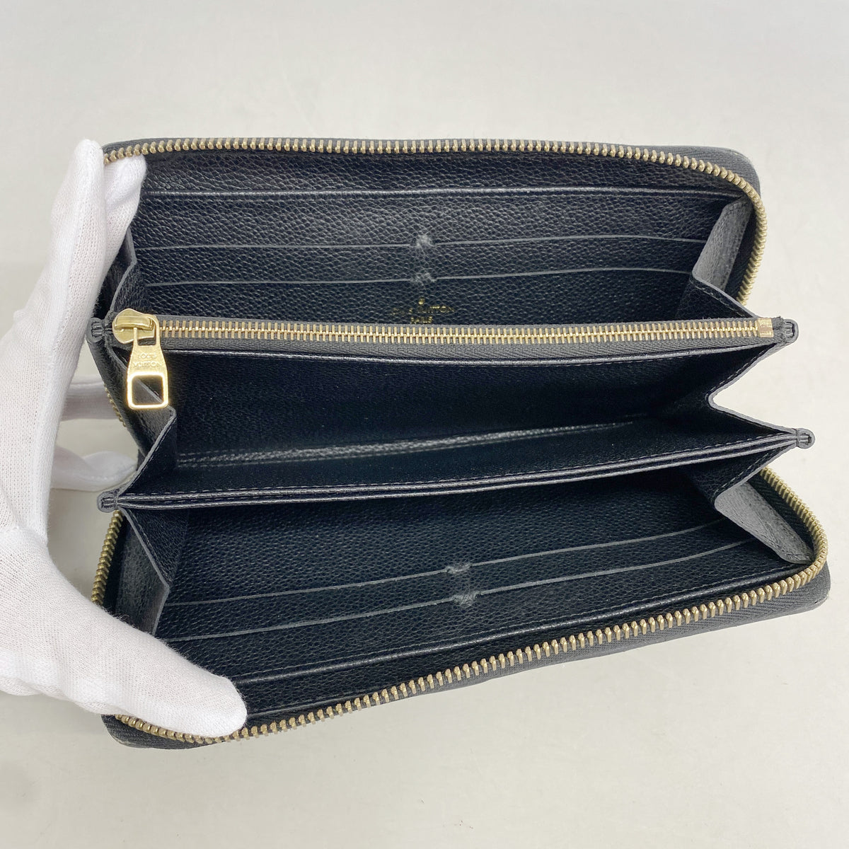 【6kd4156】ルイヴィトン 長財布 モノグラム・アンプラント ジッピーウォレット M60571 ノワール【中古】レディース