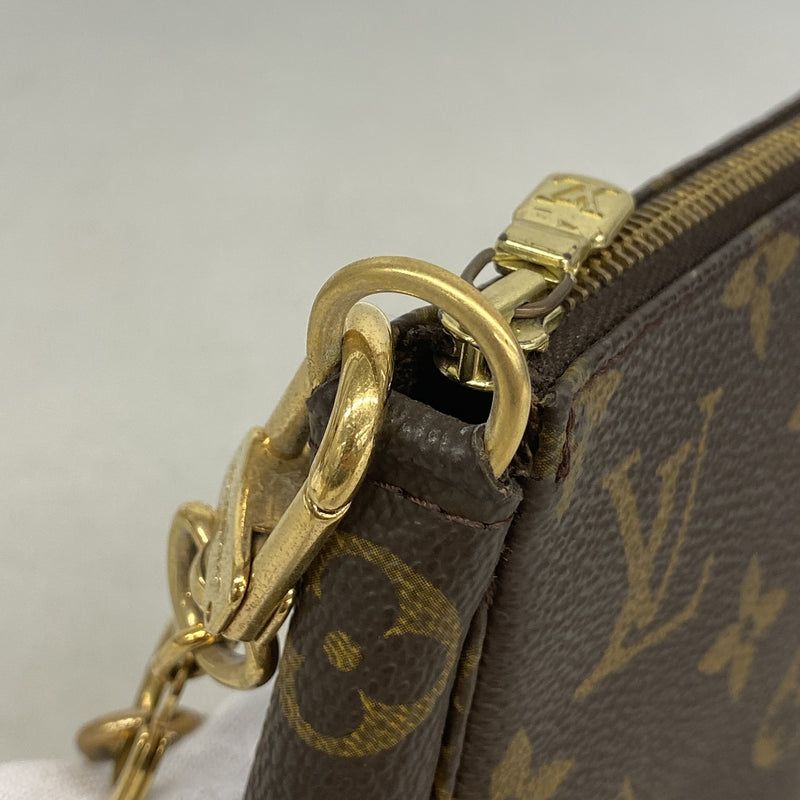 【6kd4174】ルイヴィトン ポーチ モノグラム ポシェットアクセソワール M51980 ブラウン【中古】レディース