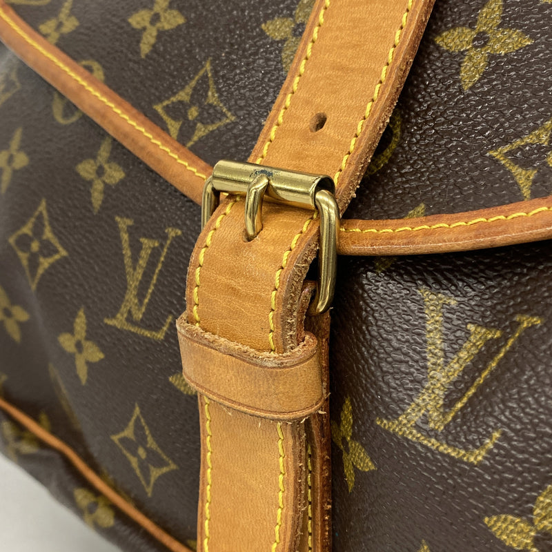 【6kd4180】ルイヴィトン ショルダーバッグ モノグラム ソミュール35 M42254 ブラウン【中古】レディース