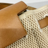 【6kd4188-e】エルメス ハンドバッグ エールバッグPM トワルGM ナチュラル シルバー金具 □F刻印 2wayバッグ【中古】レディース