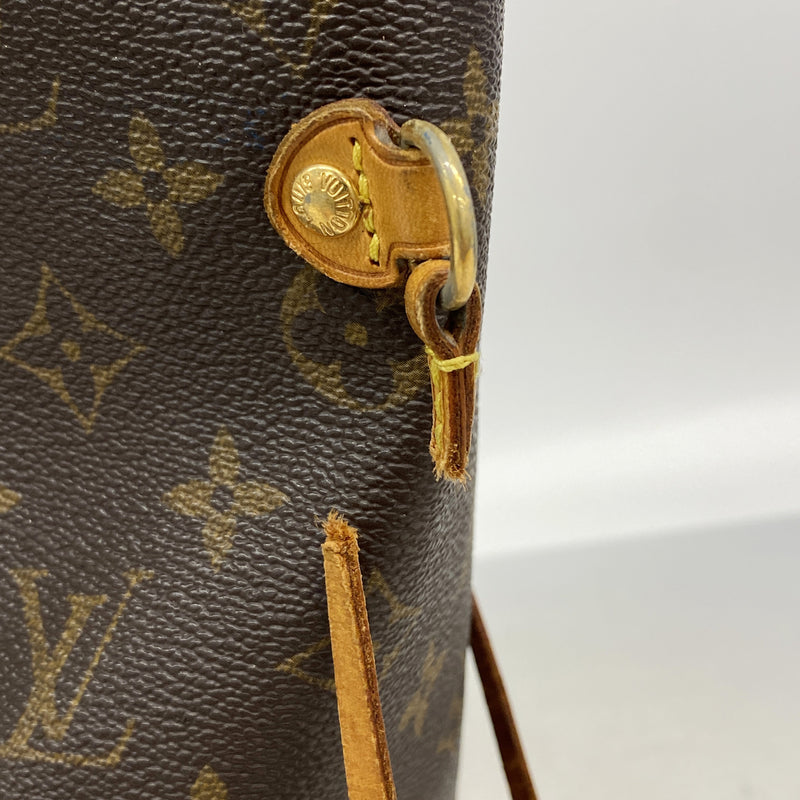 【6kd4191-e】ルイヴィトン トートバッグ モノグラム ネヴァーフルMM M40156 ブラウン【中古】レディース