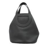 【6kd4195】エルメス ハンドバッグ インザループ23 トリヨンクレマンス ブラック シルバー金具 G刻印【中古】レディース