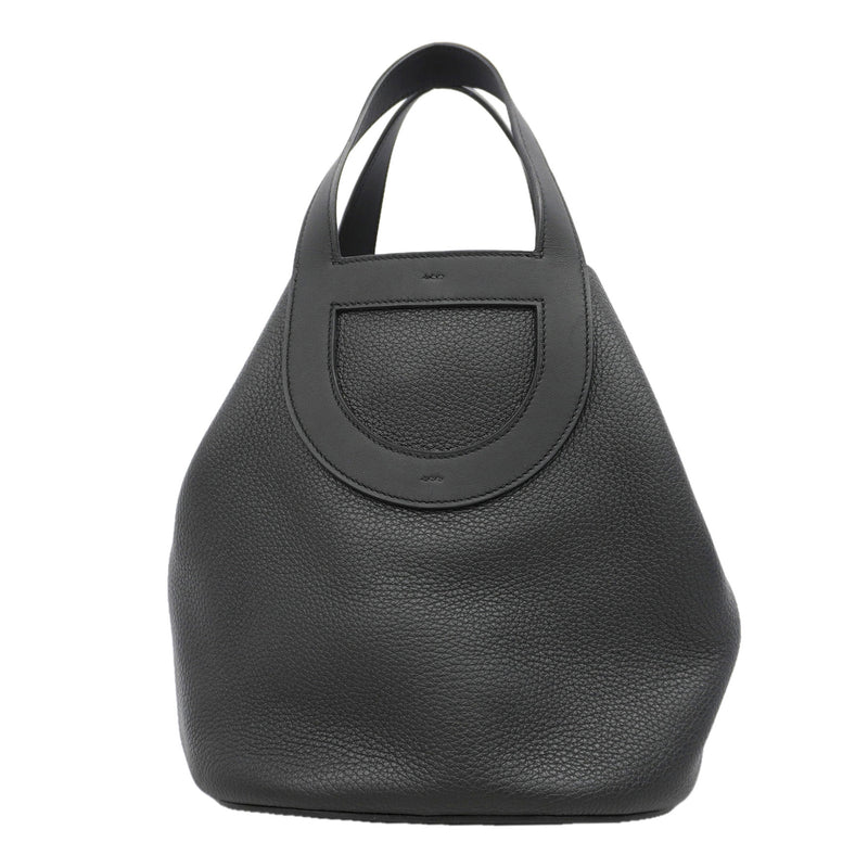 【6kd4195】エルメス ハンドバッグ インザループ23 トリヨンクレマンス ブラック シルバー金具 G刻印【中古】レディース