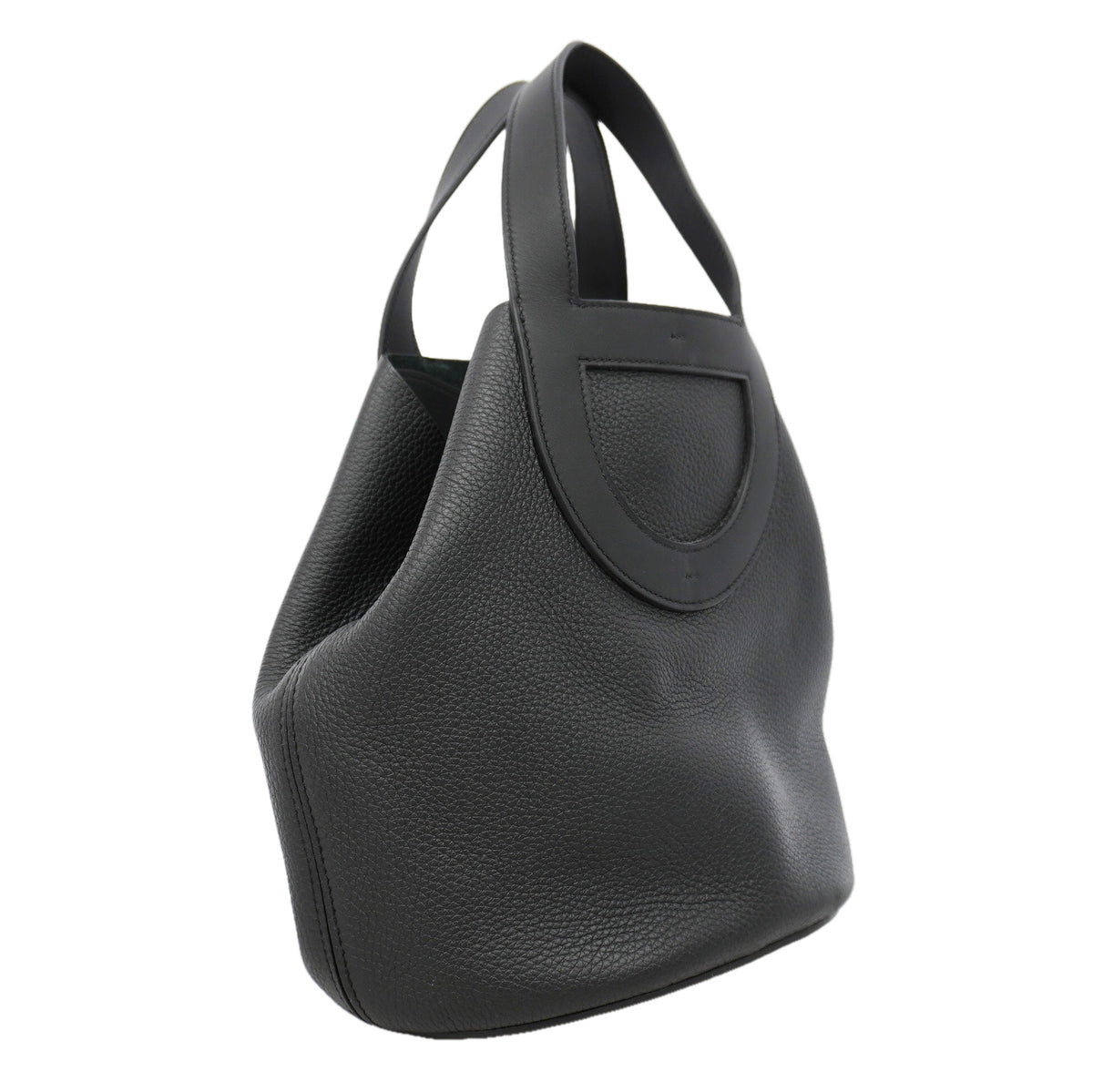 【6kd4195】エルメス ハンドバッグ インザループ23 トリヨンクレマンス ブラック シルバー金具 G刻印【中古】レディース