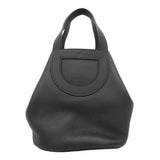 【6kd4195】エルメス ハンドバッグ インザループ23 トリヨンクレマンス ブラック シルバー金具 G刻印【中古】レディース