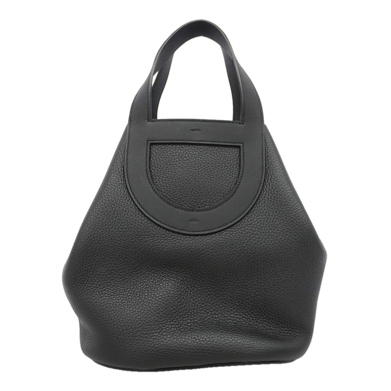 【6kd4195】エルメス ハンドバッグ インザループ23 トリヨンクレマンス ブラック シルバー金具 G刻印【中古】レディース