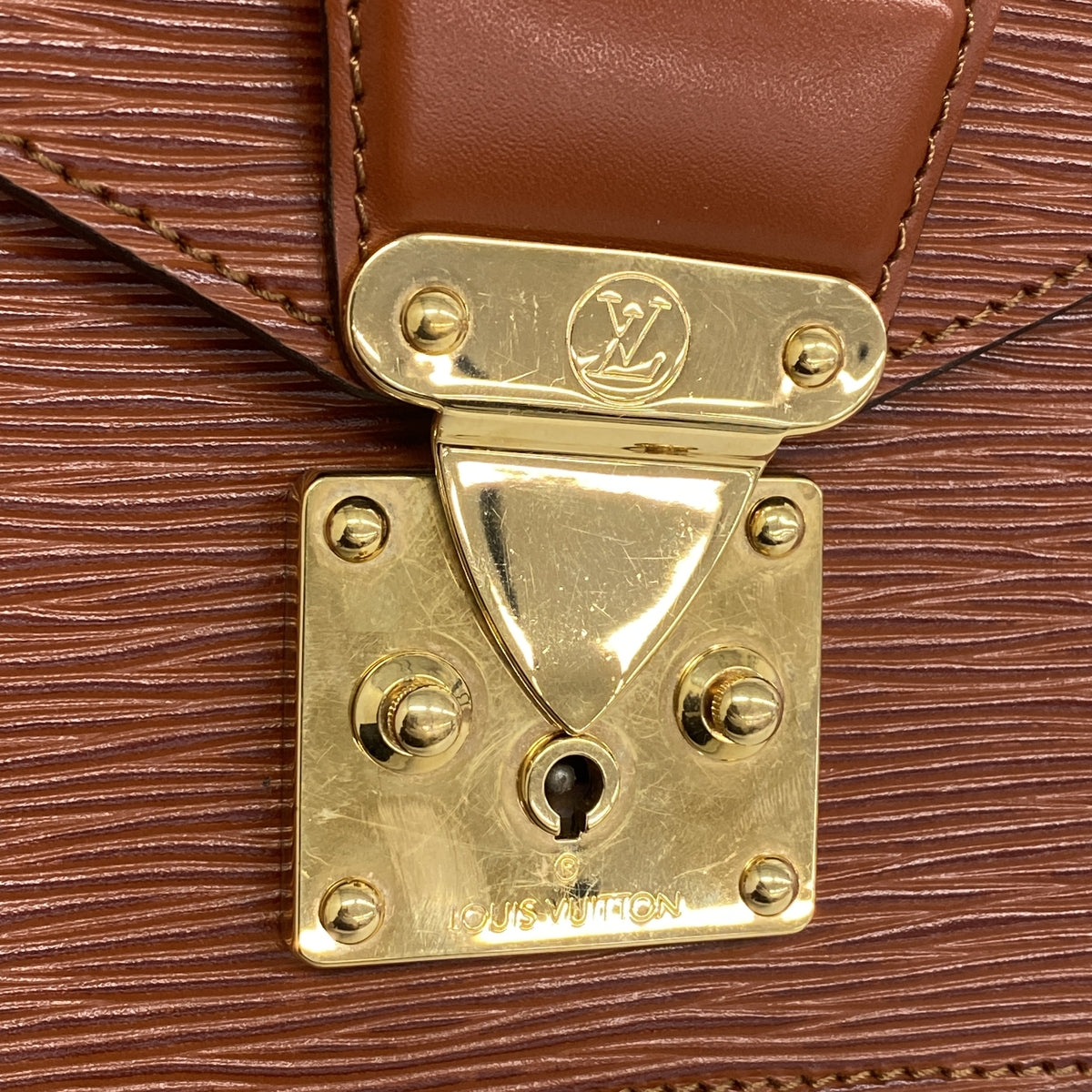 【6kd4204】ルイヴィトン ハンドバッグ エピ モンソー M52123 ケニアブラウン 2wayバッグ【中古】レディース