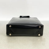 【6kd4207】サルヴァトーレフェラガモ トートバッグ エナメル ブラック シルバー金具【中古】レディース