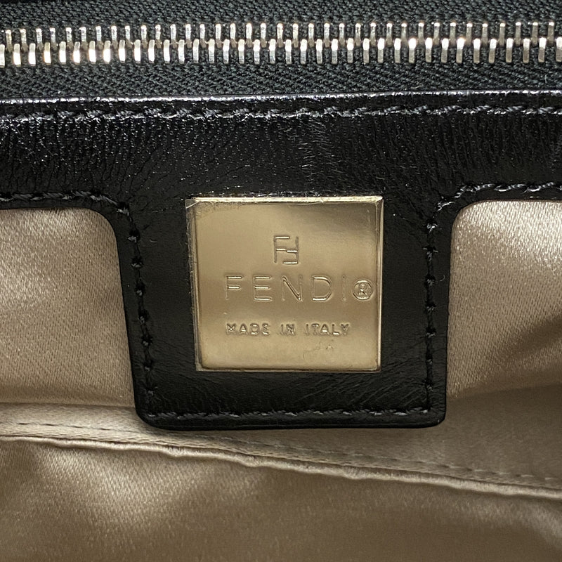 【6kd4226】フェンディ ハンドバッグ マンマバケット ベルベット ブラック シルバー金具【中古】レディース