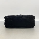 【6kd4226】フェンディ ハンドバッグ マンマバケット ベルベット ブラック シルバー金具【中古】レディース