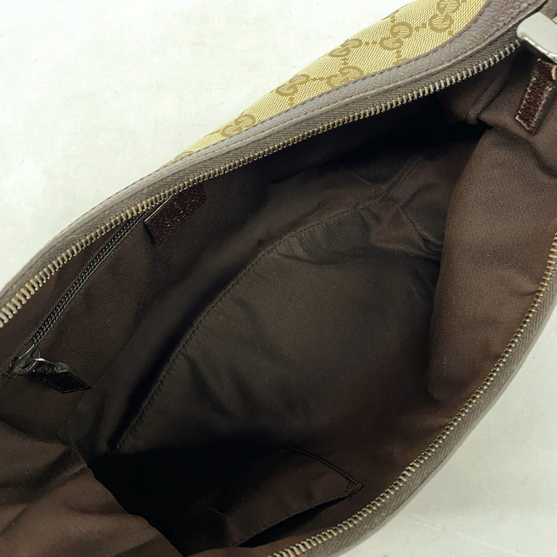 【6kd4232】グッチ ショルダーバッグ GGキャンバス/シェリーライン 181092 キャンバス ブラウン シルバー金具【中古】レディース