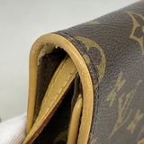 【6kd4243】ルイヴィトン ショルダーバッグ モノグラム ポシェットツインGM M51852 ブラウン【中古】レディース