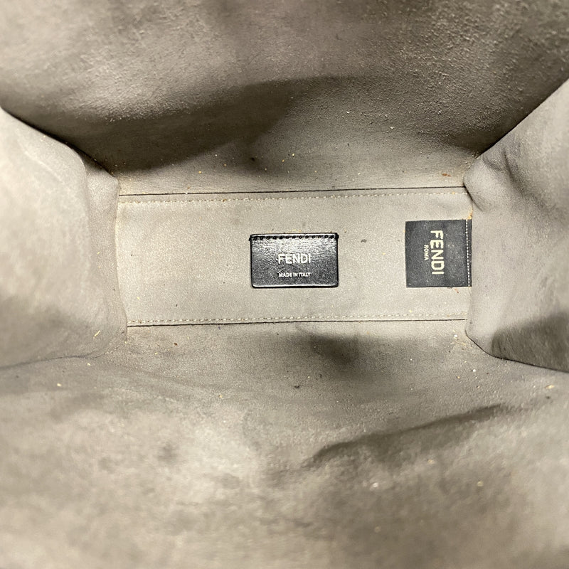 【6kd4246】フェンディ ハンドバッグ ゴートゥーショッパー レザー ブラック シルバー金具 2wayバッグ【中古】レディース