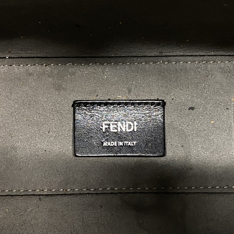 【6kd4246】フェンディ ハンドバッグ ゴートゥーショッパー レザー ブラック シルバー金具 2wayバッグ【中古】レディース