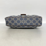 【6kd4247】セリーヌ ハンドバッグ パリマカダム デニム ブルー ゴールド金具【中古】レディース