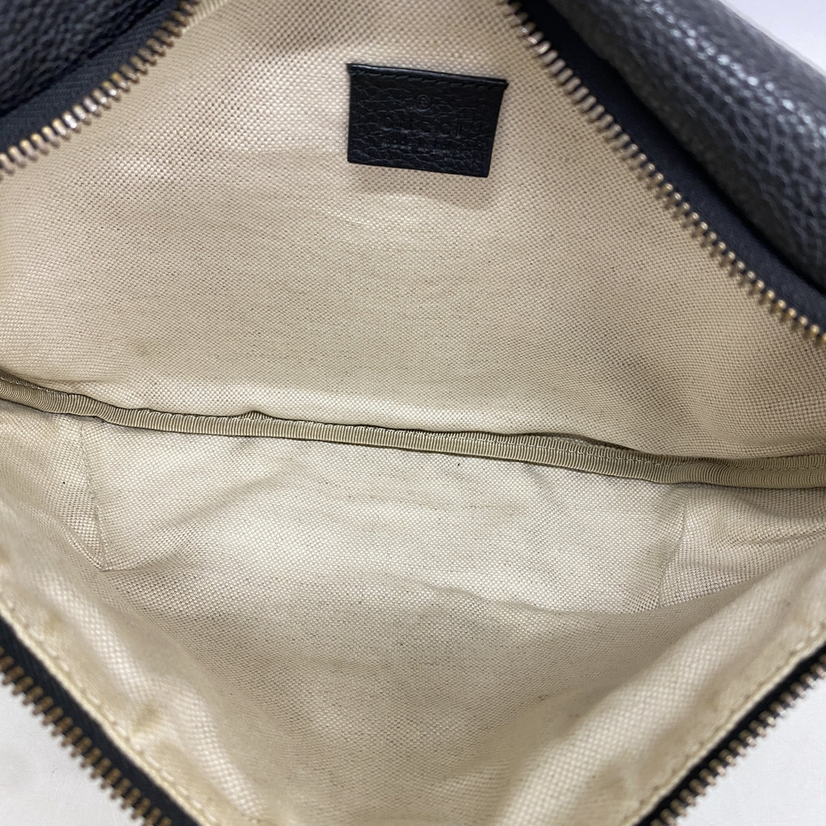 【6kd4249】グッチ ウエストバッグ 530412 レザー ブラック ゴールド金具【中古】メンズ