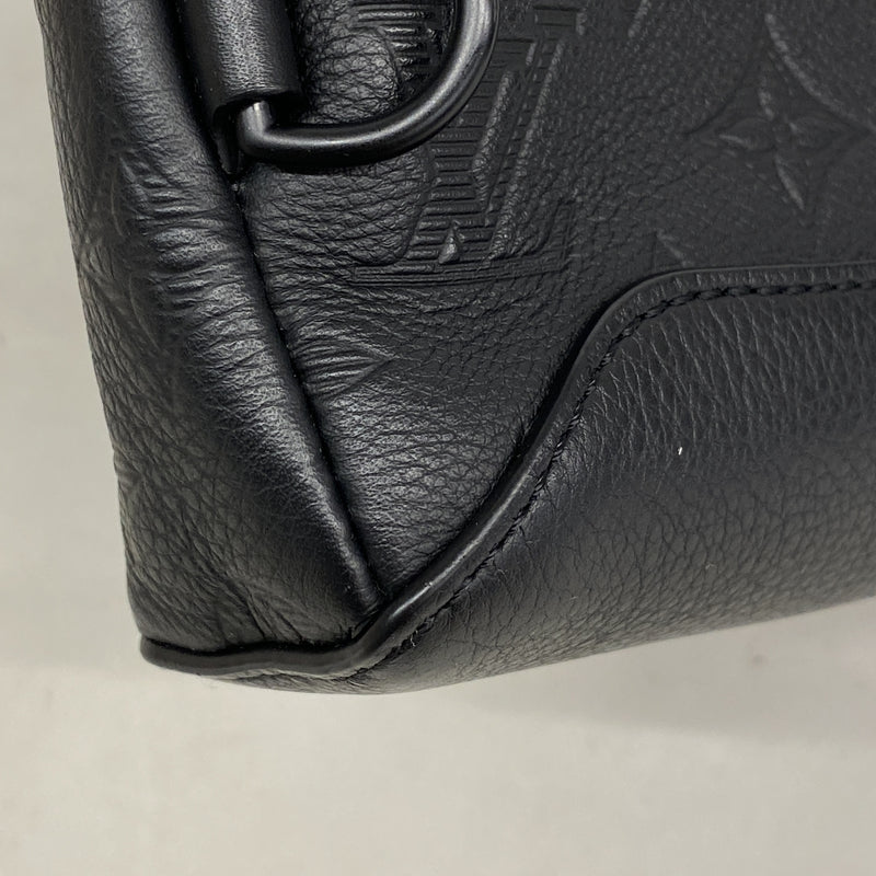 【6kd4275】ルイヴィトン ボディバッグ モノグラム・シャドウ デュオスリングバッグ M21890 ブラック【中古】メンズ