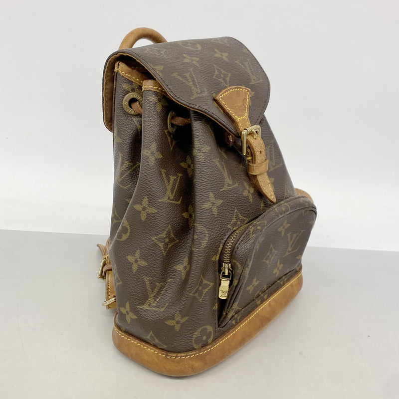 【6kd4291】ルイヴィトン リュック・デイパック モノグラム ミニモンスリ M51137 ブラウン【中古】レディース