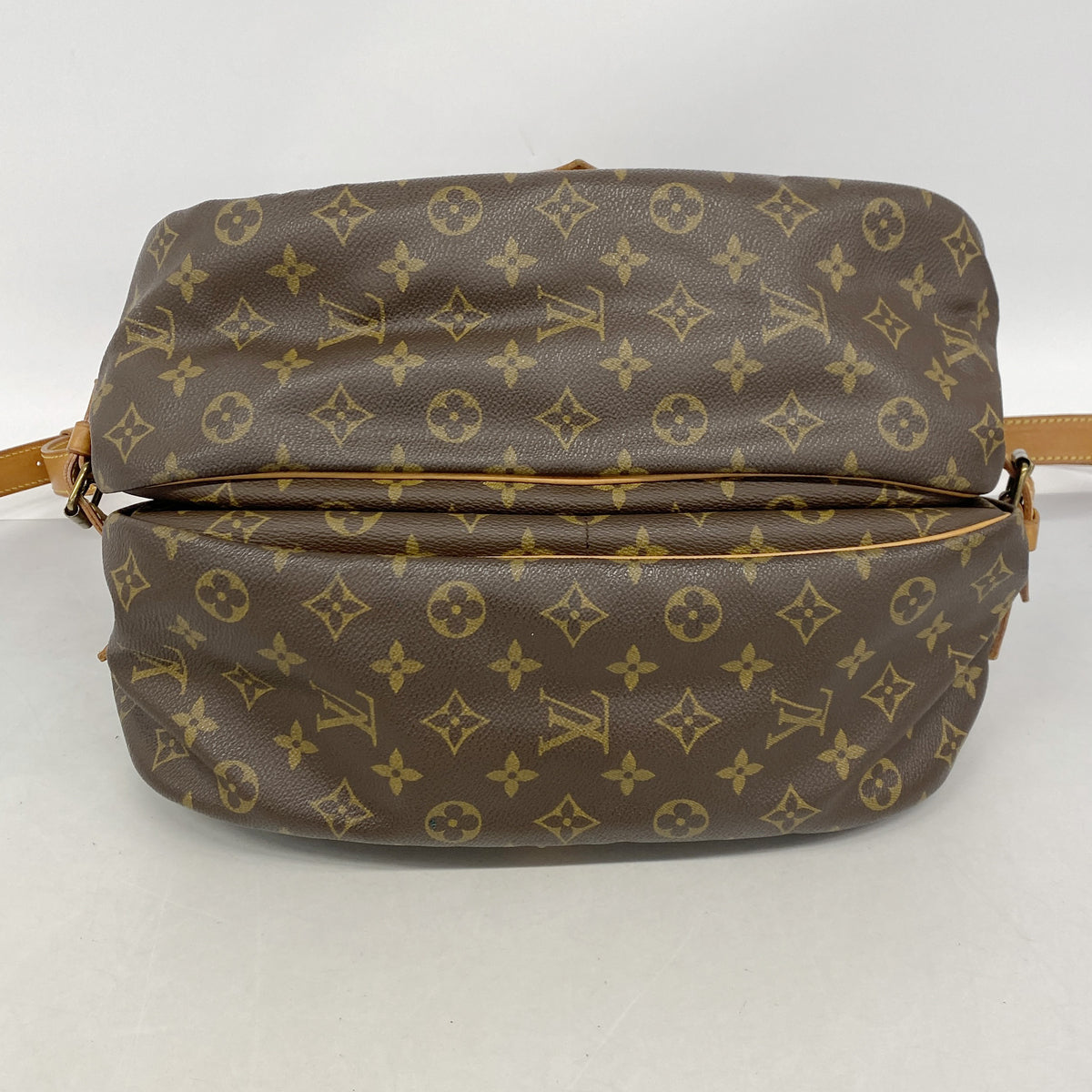 【6kd4296】ルイヴィトン ショルダーバッグ モノグラム ソミュール35 M42254 ブラウン【中古】レディース