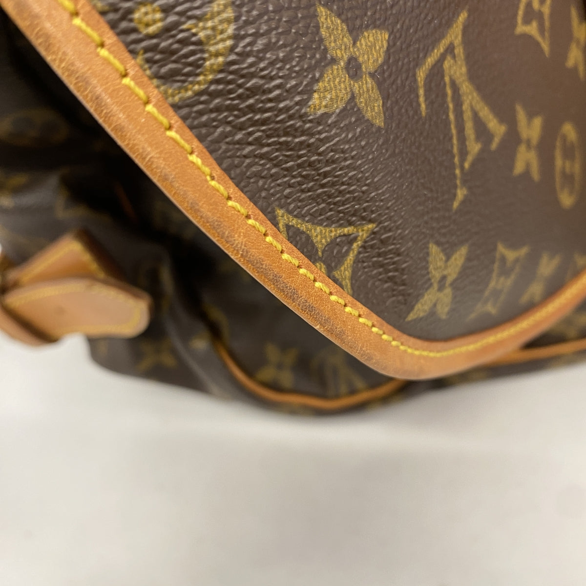 【6kd4301】ルイヴィトン ショルダーバッグ モノグラム ソミュール43 M42252 ブラウン【中古】レディース