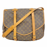 【6kd4301】ルイヴィトン ショルダーバッグ モノグラム ソミュール43 M42252 ブラウン【中古】レディース