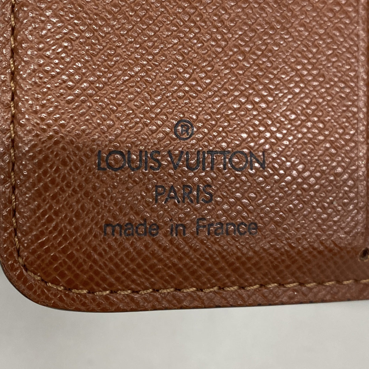【6kd4332】ルイヴィトン 財布 モノグラム コンパクトジップ M61667 ブラウン【中古】レディース