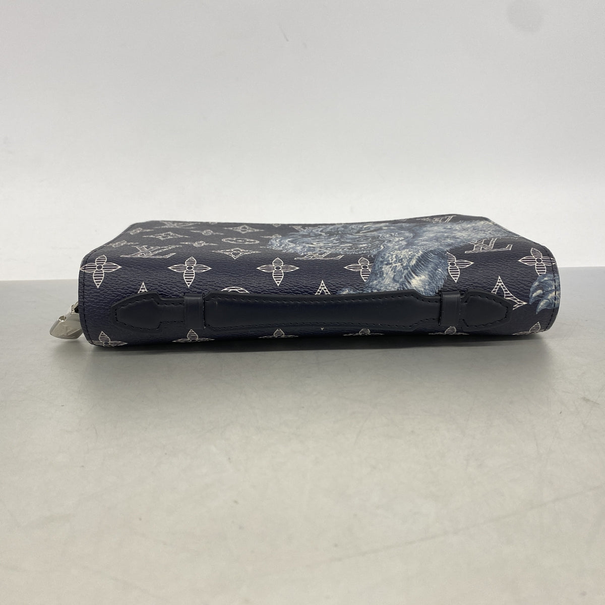 【6kd4333】ルイヴィトン 長財布 モノグラム・サバンナ/チャップマンブラザーズ ジッピーXL M66624 ネイビー【中古】メンズ