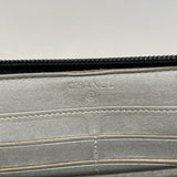 【6kd4334】シャネル 長財布 カメリア ラムスキン ブラック シルバー金具【中古】レディース