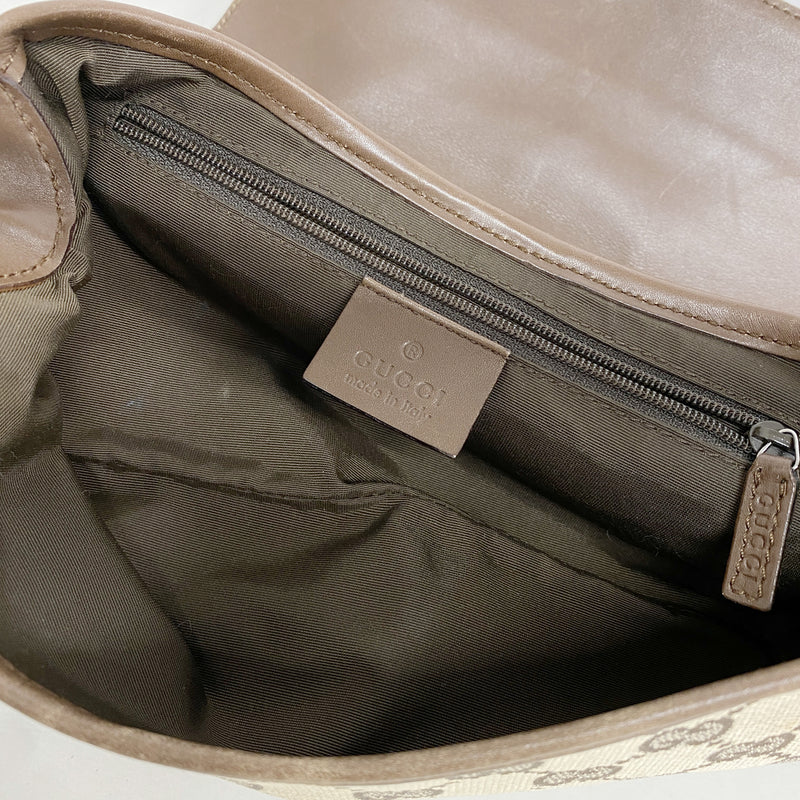 【6kd4340】グッチ ショルダーバッグ GGキャンバス 90667 キャンバス ブラウン シルバー金具【中古】レディース