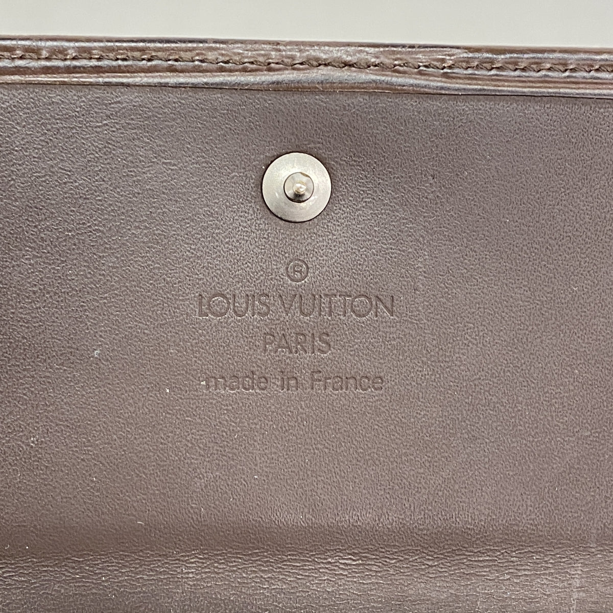 【6kd4355】ルイヴィトン 三つ折り財布 エピ ポルトモネビエカルトクレディ M6348D モカ【中古】レディース