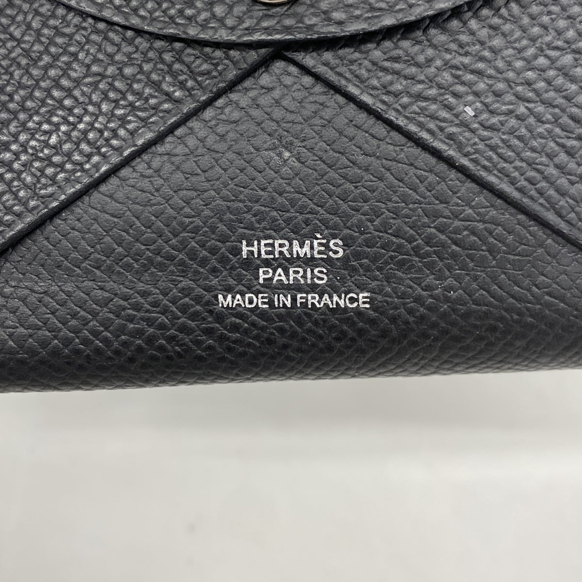 【6kd4366】エルメス コインケース カルヴィデュオ ヴォーエプソン ブラック シルバー金具 U刻印【中古】メンズ レディース ユニセックス