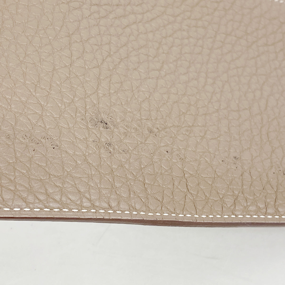 【6kd4404】エルメス 長財布 ドゴンGM トゴ エトゥープ シルバー金具 □O刻印【中古】メンズ レディース ユニセックス